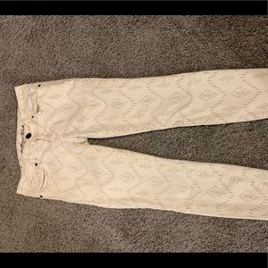 Low rise off white jeans